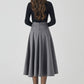 Winter High Waist Circle Wool Skirt 4534