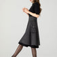 Winter Skater Wool Skirt Women 4629