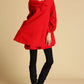 Plus size A-Line pregnant woman red Lapel bride dress 349