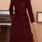 Double breasted long winter wool coat 6274