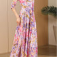 Floral maxi prom summer chiffon dress women 5059