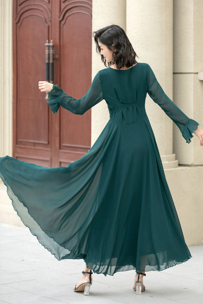 Prom boho long swing chiffon dresses 5141 Xiaolizi Prom boho long swing chiffon dresses 5141 Xiaolizi