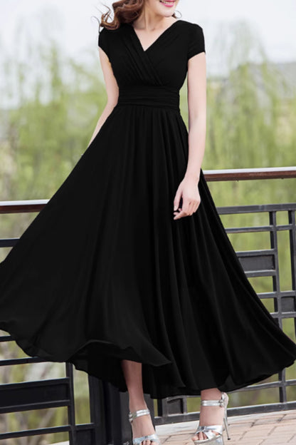 V neck prom summer wedding chiffon dress 5162