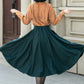 High waist a line winter wool skirt 5311