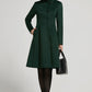 Vintage Inspired Emerald Green Winter coat women 2313