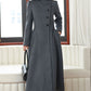 Dark Grey A-Line Wool Coat 4027