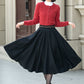 black a line midi wool skirt 5310