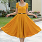 Yellow midi dresses for women 5981