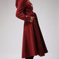 Women Hooded Military Wool Coat 0705