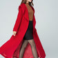 Women's long trench coat with hood 1602#