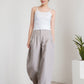 women's casual grey linen baggy pants 5916