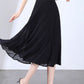 A line midi swing chiffon skirt women 6129