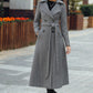 Striple winter long trench wool coat 6288