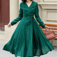 Green fit and flare spring wrap dress 4966