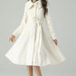 White Long Wool Princess Winter Coat 4520