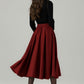 Winter Midi Wool Skirt Women 5230