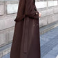 Long winter wool trench coat women 5474