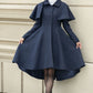 Vintage Inspired blue Winter Wool Coat 5352