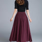 Women's long swing summer linen skirt 1672