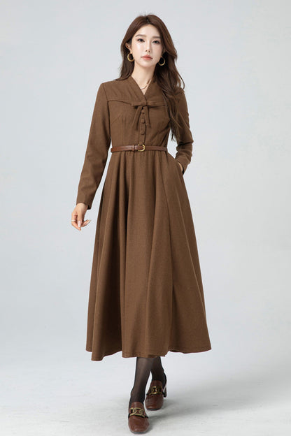 Vintage Inspired Wool Dress 5300