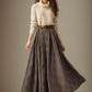 A line long wool plaid winter skirt 5251