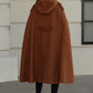 Handmade Wool Hooded Cape – Vintage Winter Cloak Coat with Pockets 6527