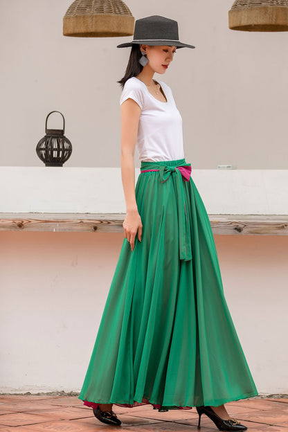 Swing womens summer maxi chiffon skirt 2752