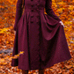 Burgundy Princess long wool coat 4741