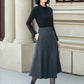 A line wool skirt with pockets 5309