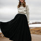 Fit and flare winter long wool skirt 5186