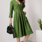 Knee length linen dress for women 5600