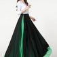 Swing summer chiffon skirt with black wrap outfit  5198