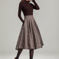 Wool Tartan A Line Skirt 3167