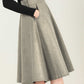 Short A Line  Winter Wool skirt 5233