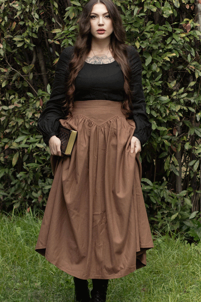 Brown Wool Maxi Skirt – Vintage High Waist Winter Skirt 4732 Brown Wool Maxi Skirt – Vintage High Waist Winter Skirt 4732