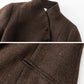 Brown short winter wool coat women 5566