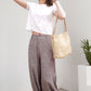 Womens Casual long linen pants 5911
