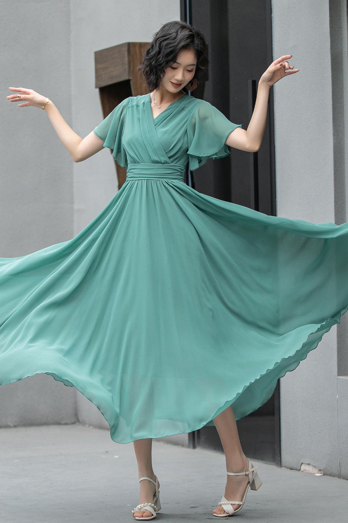 Boho Summer swing chiffon dress 5859