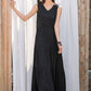 Women's Vintage inspired Sleeveless Black Maxi Dress 2873