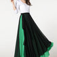 Swing summer chiffon skirt with black wrap outfit  5198