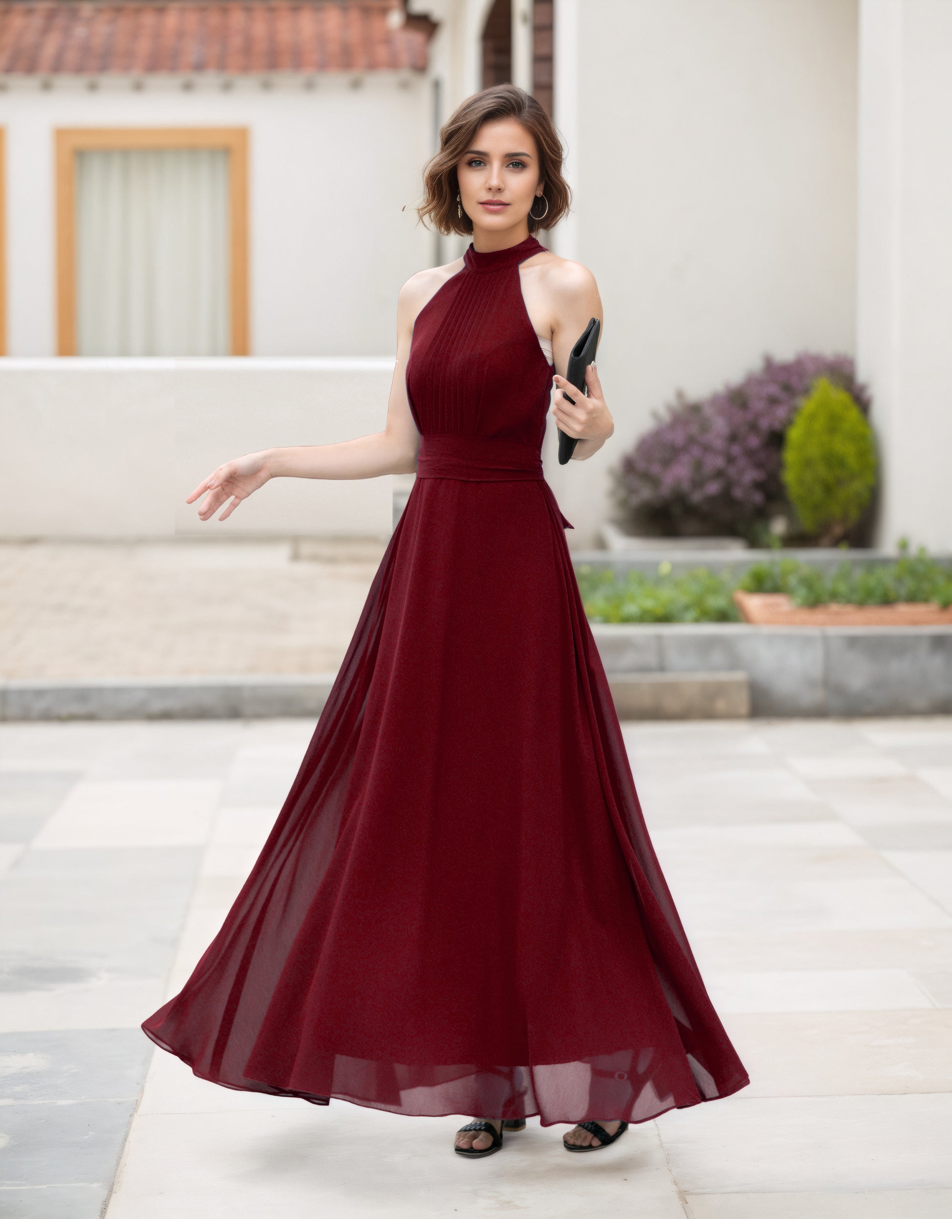 Dark green maxi halter summer party dress 5172 Xiaolizi Dark green maxi halter summer party dress 5172 Xiaolizi