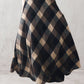 Women's Long Tartan Plaid Wool Maxi Skirt 3108