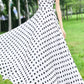 Black and white maxi summer chiffon dress 5158