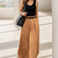 Maxi casual irregular summer linen skirt 5121
