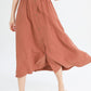 A Line Red Button front Midi Skirt 4236