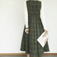 Sleeveless plaid autumn wool dress women 5414