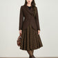 Brown short winter wool coat women 5566