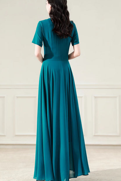 A line swing maxi summer chiffon dress 5102