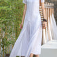 Maxi white layered summer dress women 2875