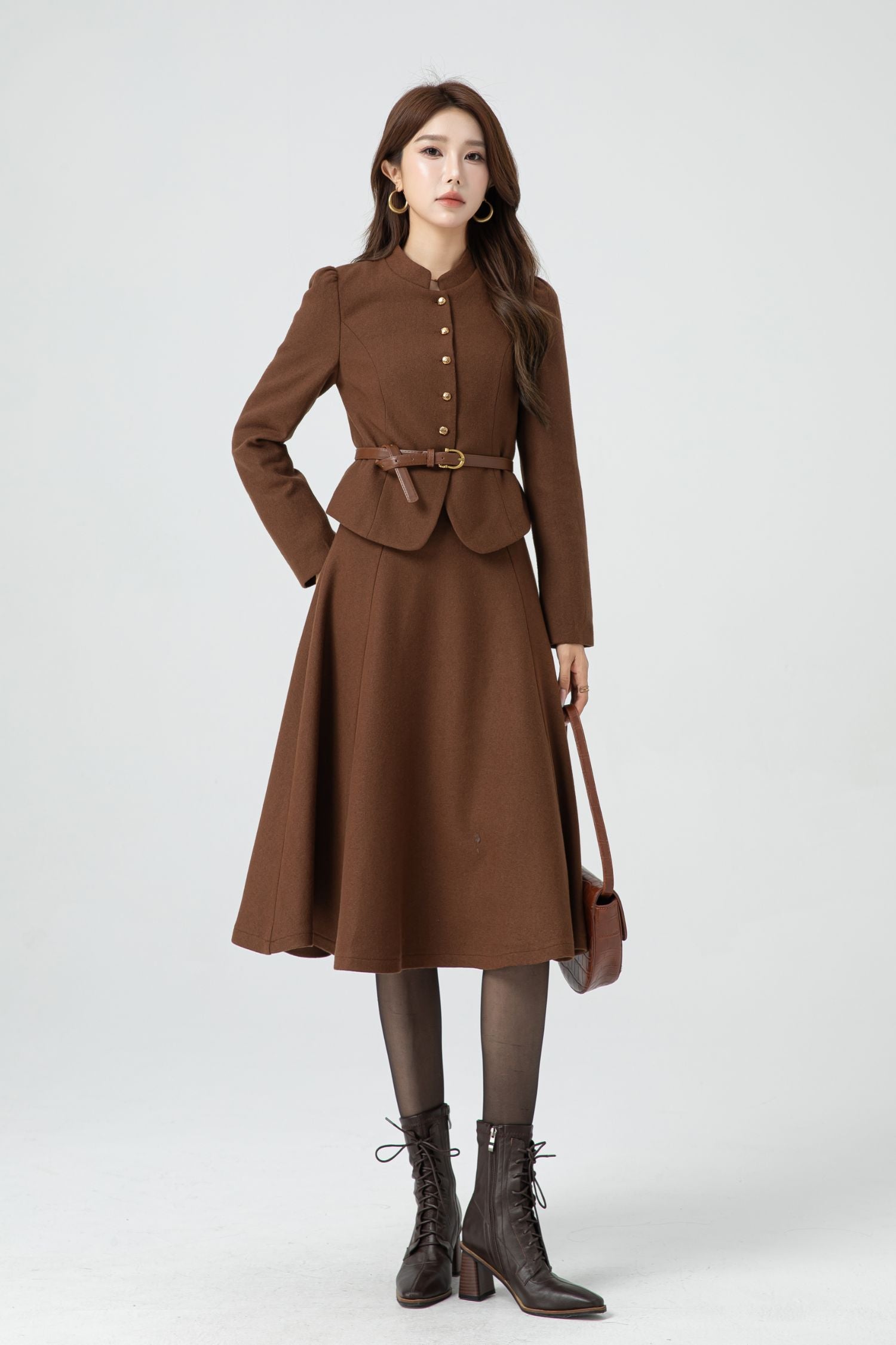 brown women's dress coat Amazon.com: Women's Blazer Sets Casual Work Belted Suit Coat and Pant Ladies Fashion Business Office Loose Sets for Wedding Guest Brown : Clothing, Shoes & Jewelry